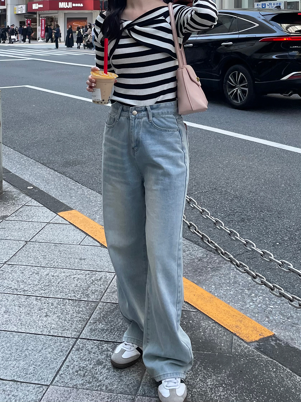 オフショルツイストボーダー長袖Tシャツ | 詳細画像13