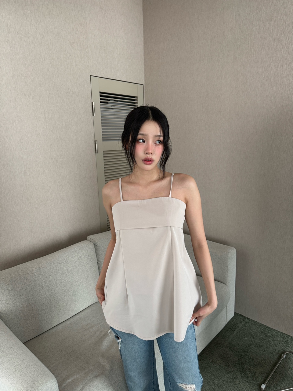 バックスリットAラインキャミブラウス | 詳細画像4