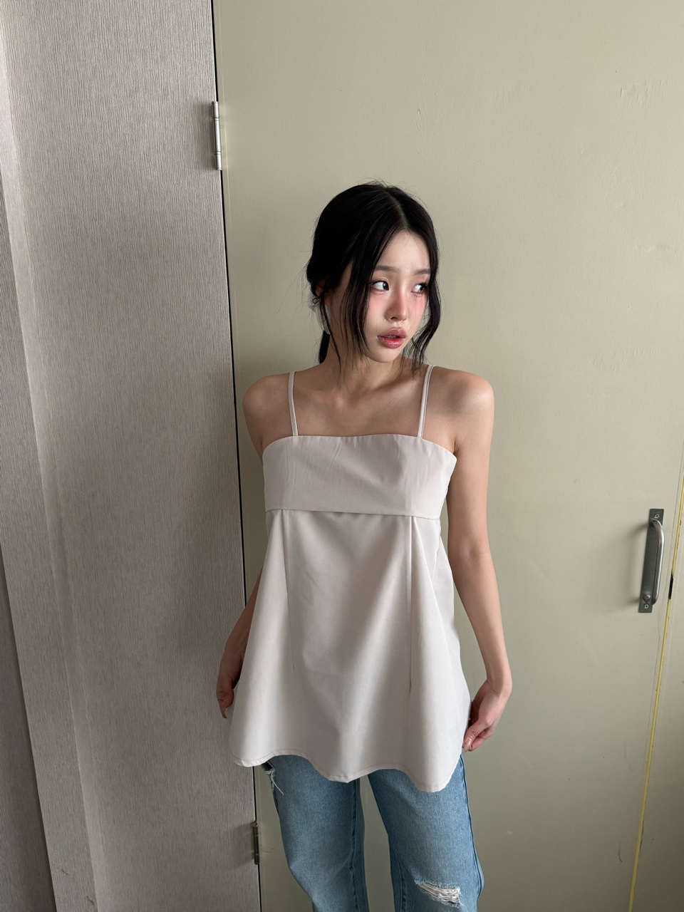 バックスリットAラインキャミブラウス | 詳細画像9