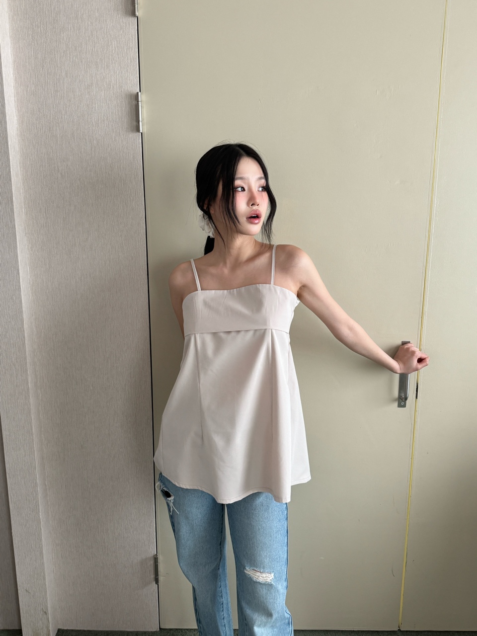 バックスリットAラインキャミブラウス | 詳細画像10