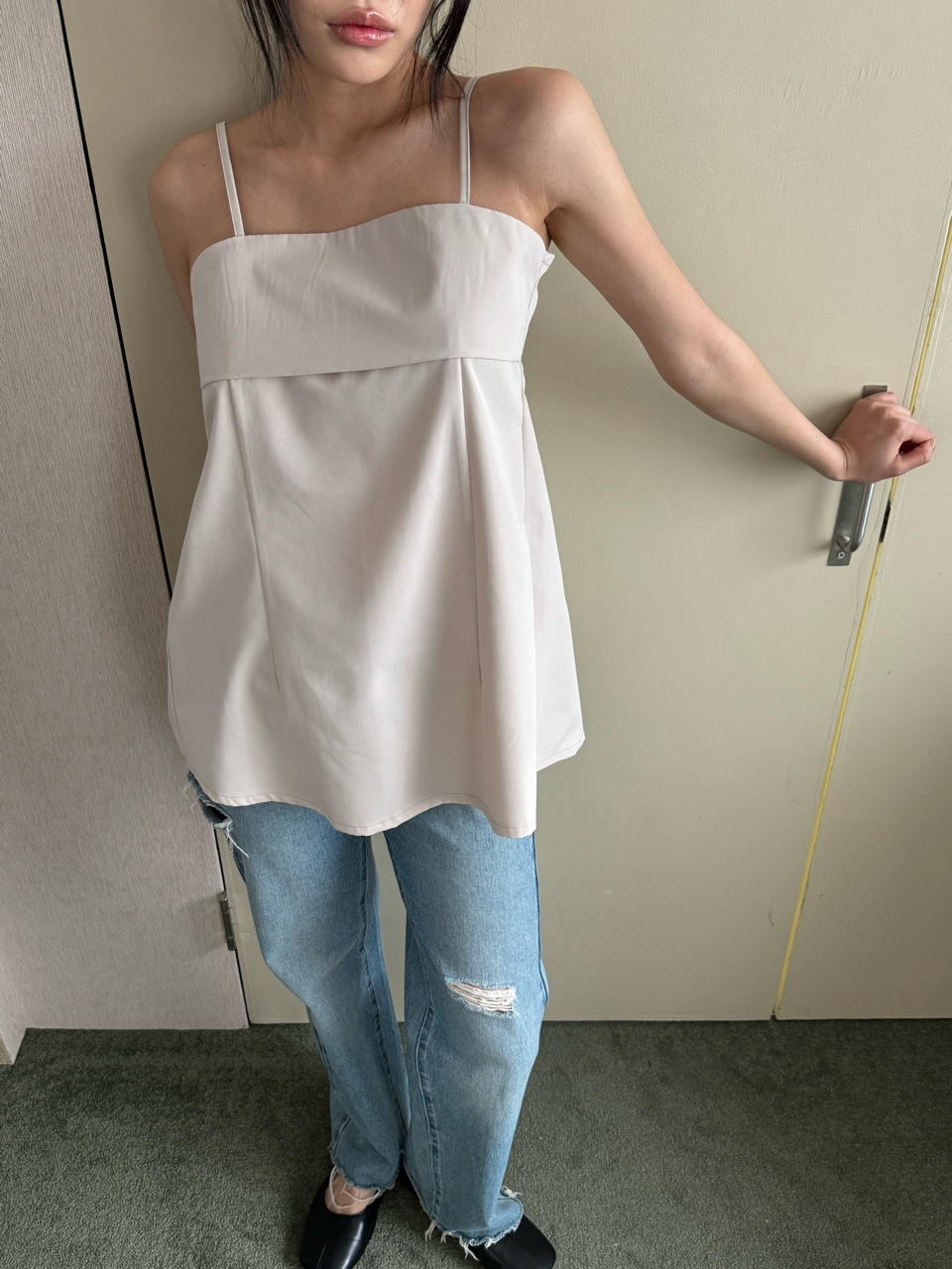 バックスリットAラインキャミブラウス | 詳細画像12