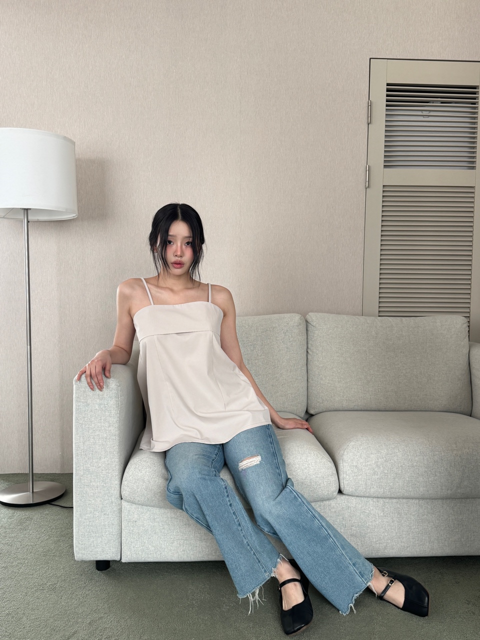 バックスリットAラインキャミブラウス | 詳細画像13