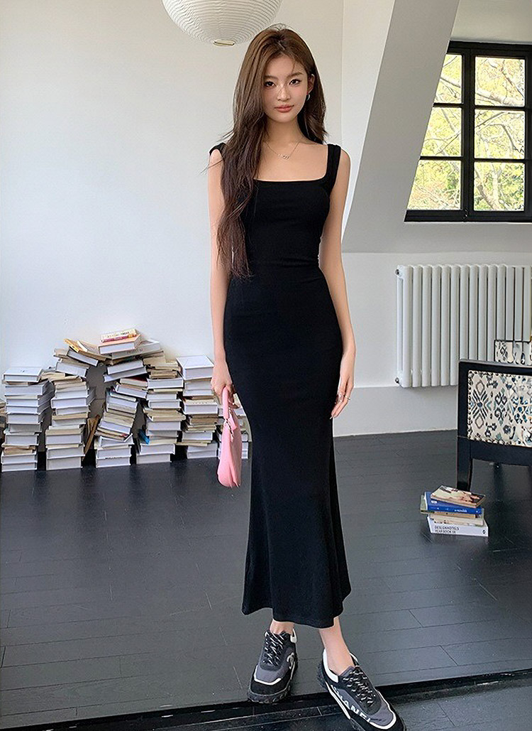 JOIEVE ドット ワンピース マーメイドスカート スクエアネック ワンピース JOIEVE ドット ワンピース マーメイドスカート スクエアネック