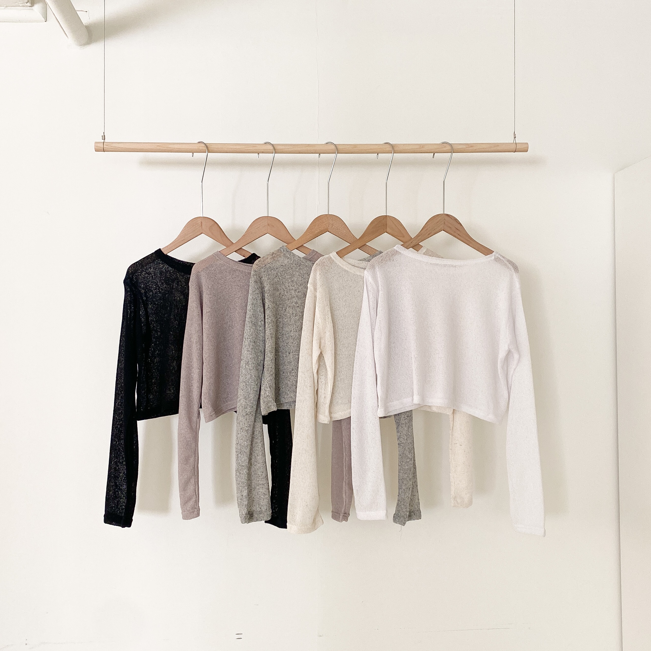 リネン混シアークロップドリブTシャツ | 詳細画像16