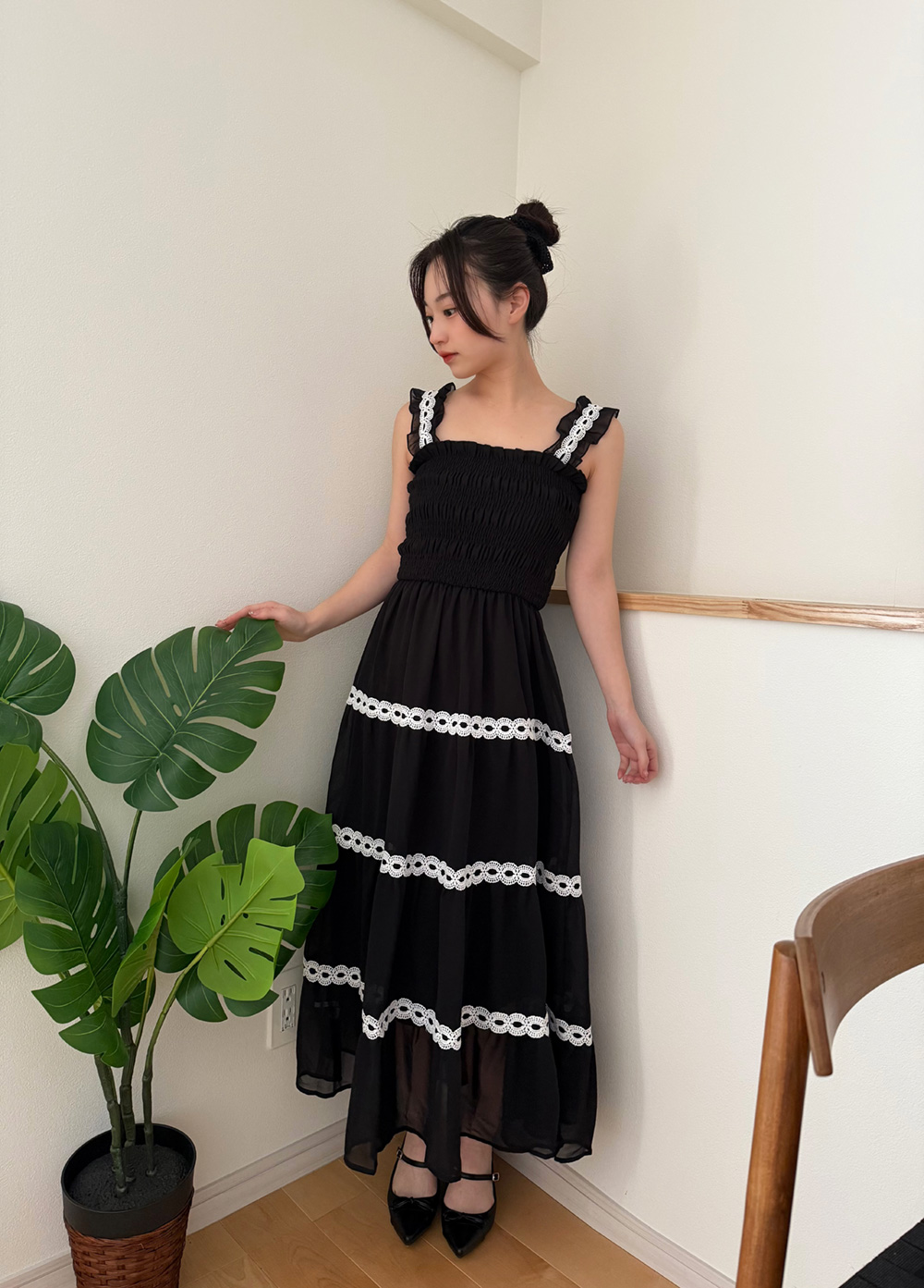 レースシャーリングノースリワンピース | 詳細画像12