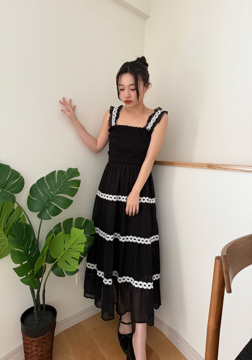 レースシャーリングノースリワンピース | 詳細画像13