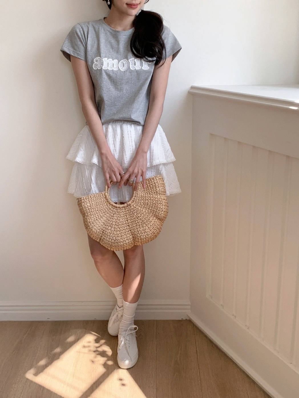 amourレースロゴ半袖Tシャツ | 詳細画像10