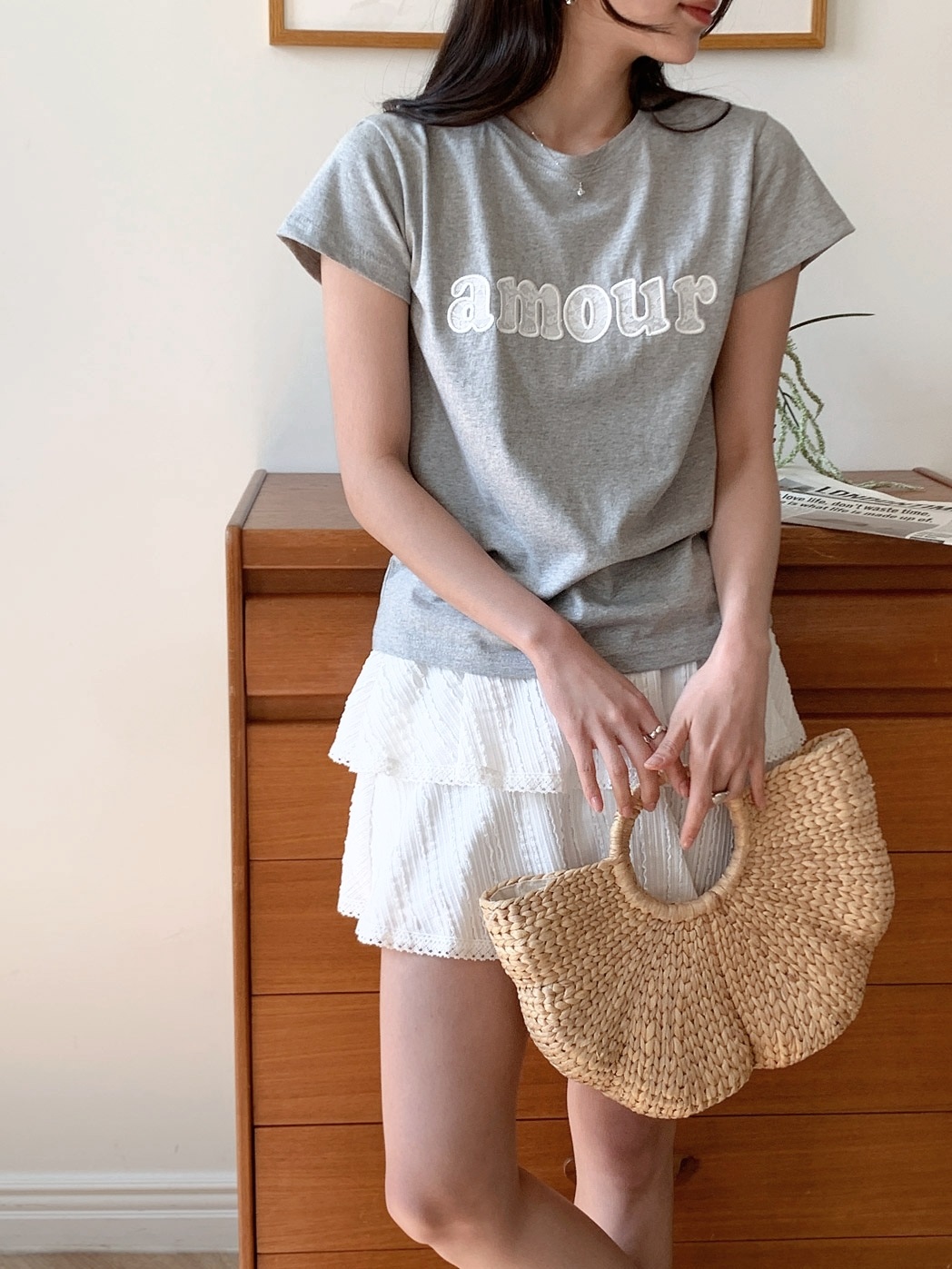 amourレースロゴ半袖Tシャツ | 詳細画像11