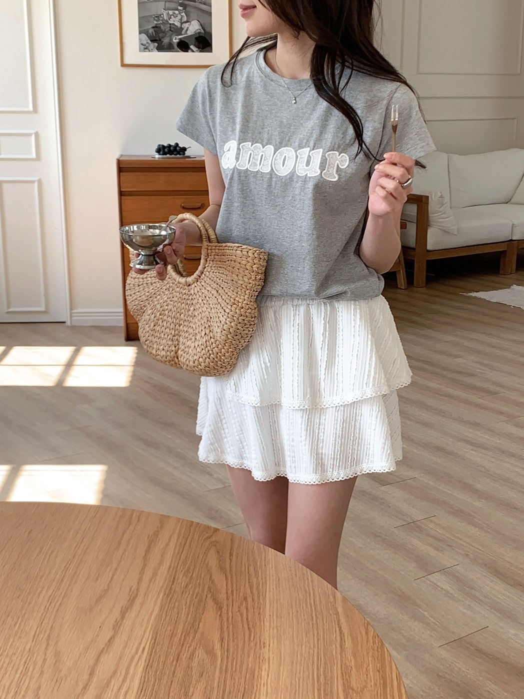 amourレースロゴ半袖Tシャツ | 詳細画像13