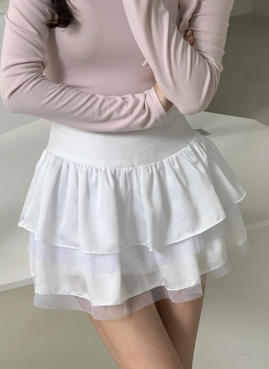 シフォンティアードミニスカート | 詳細画像1