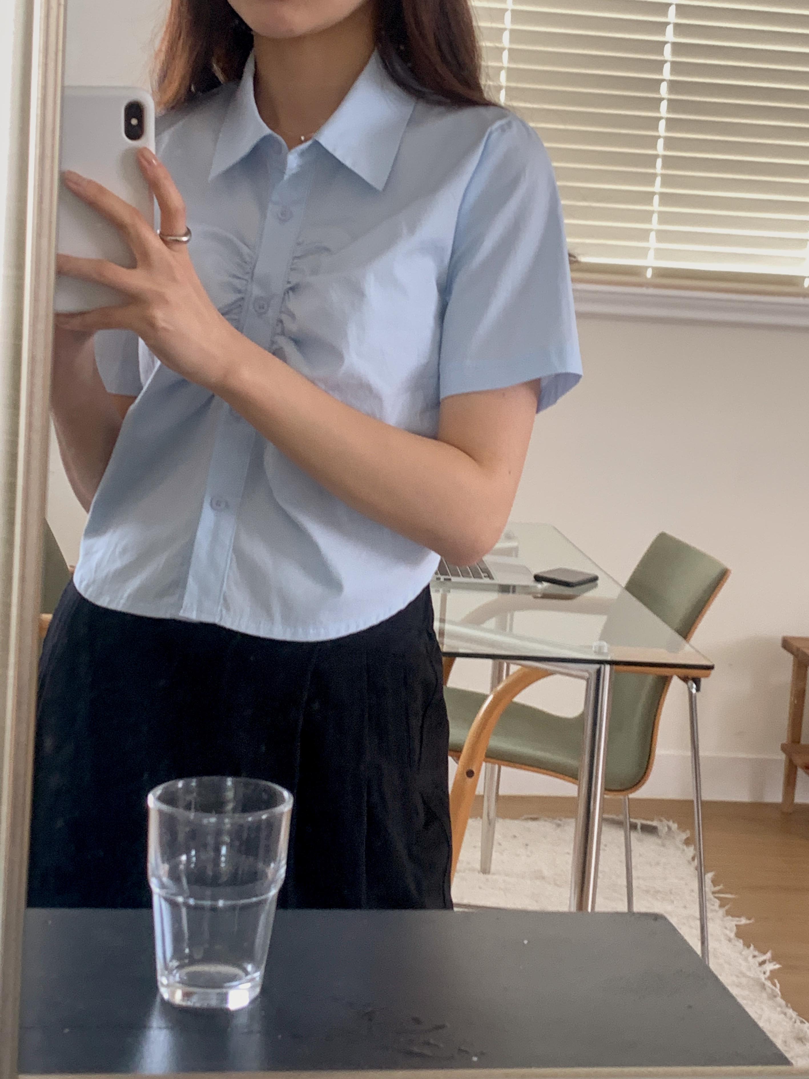 ギャザー半袖クロップドシャツ | 詳細画像21