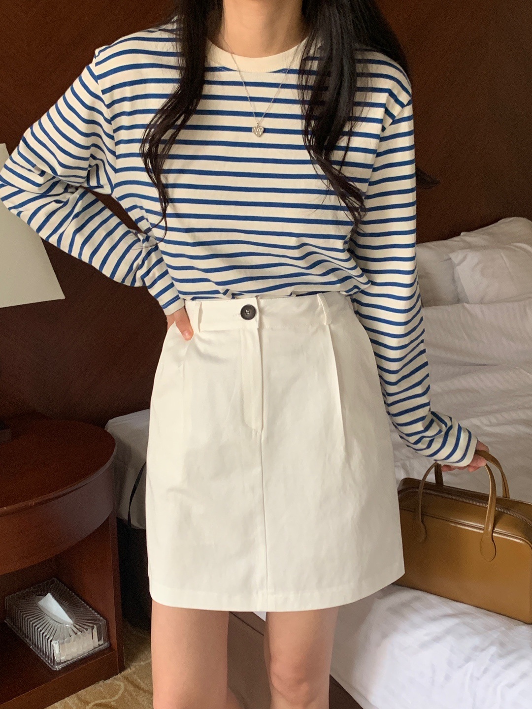 ボーダーラウンドネックTシャツ | 詳細画像7