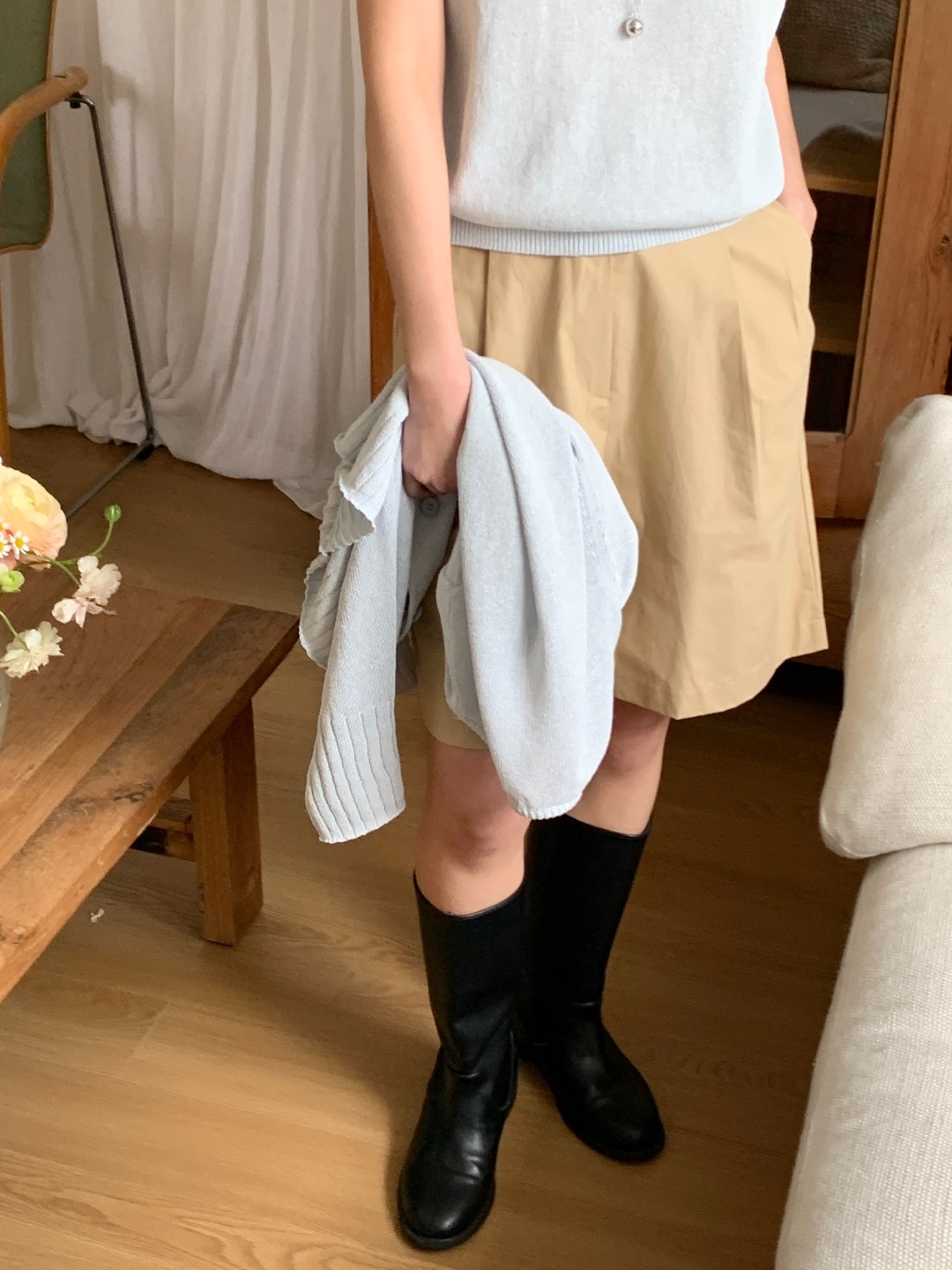 ウエストベルトツータックハーフパンツ | 詳細画像12