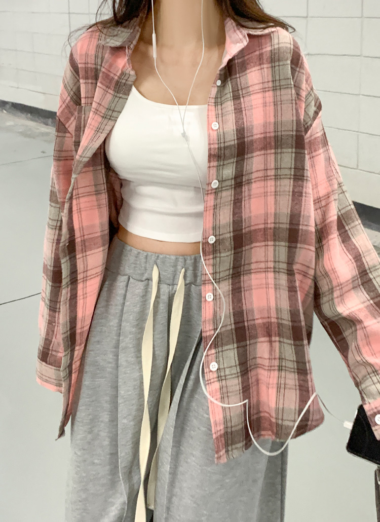 ピンクチェックシャツ | レディースファッション通販 - DHOLIC