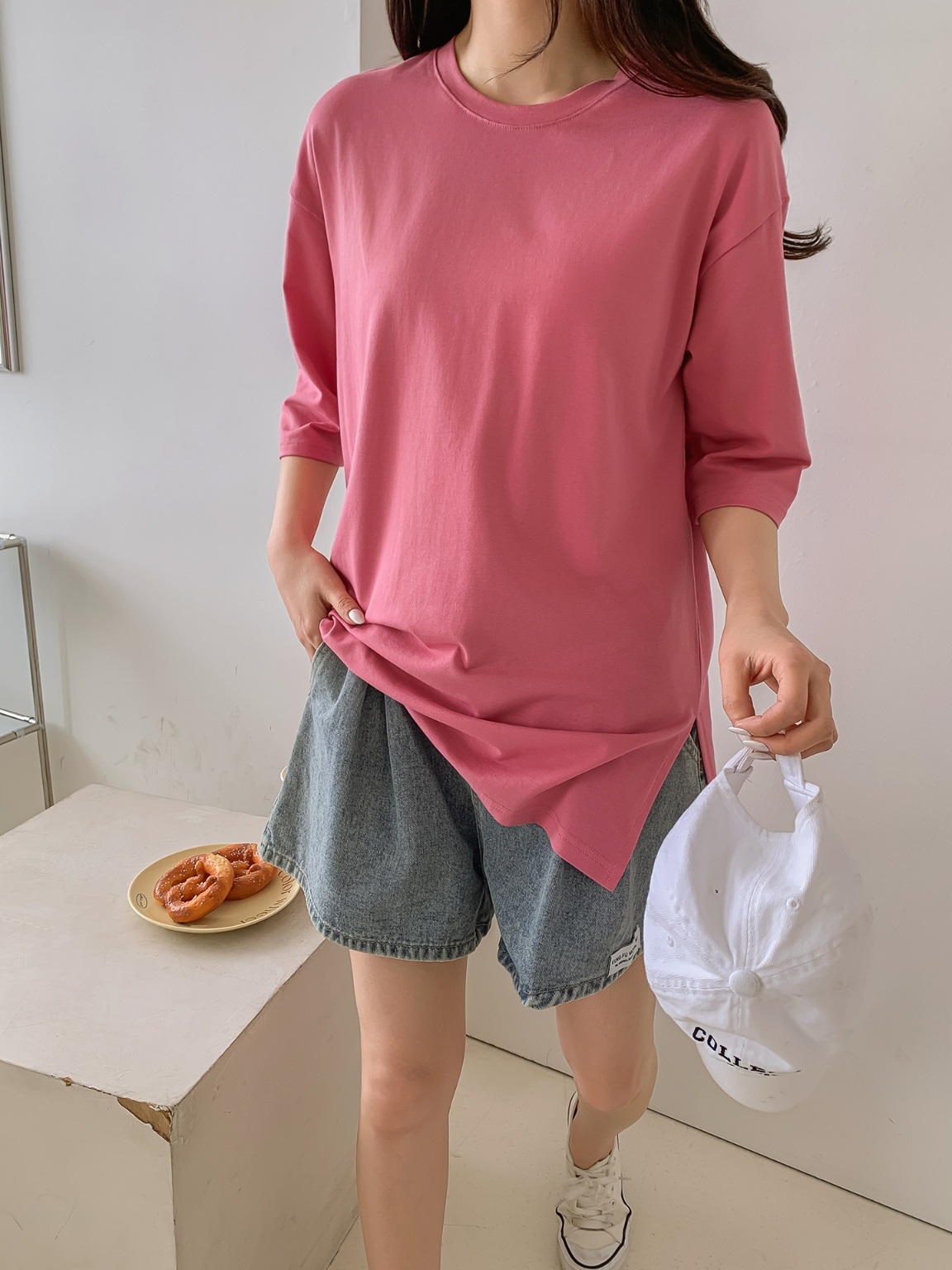 ボクシースリット6分袖Tシャツ | 詳細画像6