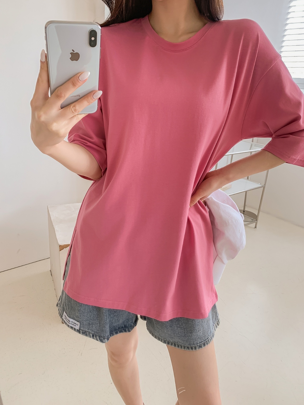ボクシースリット6分袖Tシャツ | 詳細画像8