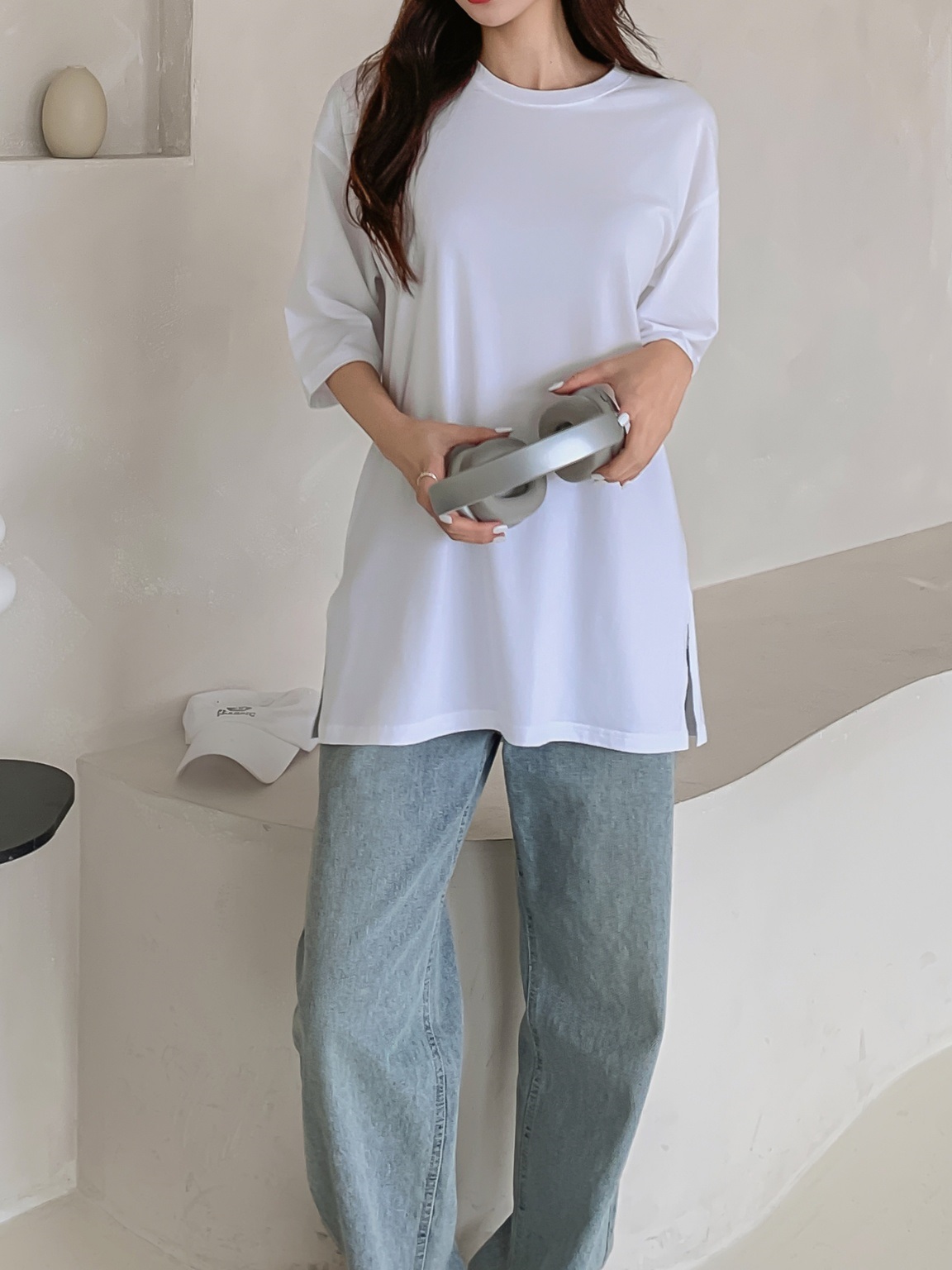 ボクシースリット6分袖Tシャツ | 詳細画像9