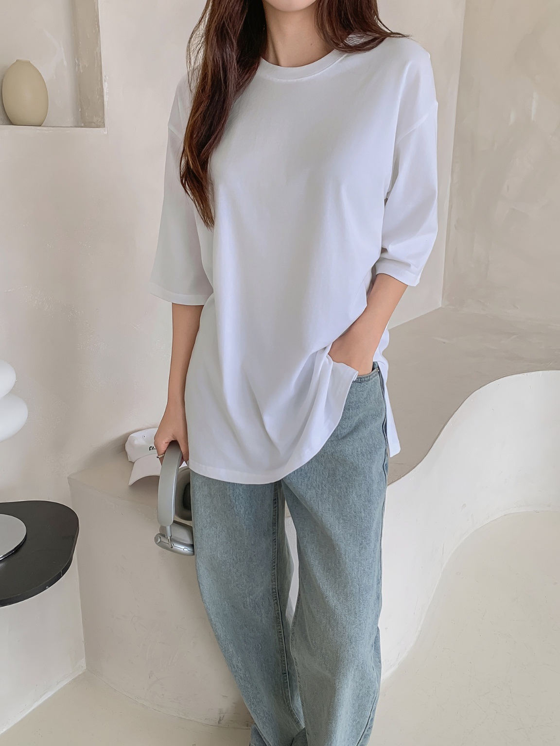 ボクシースリット6分袖Tシャツ | 詳細画像10