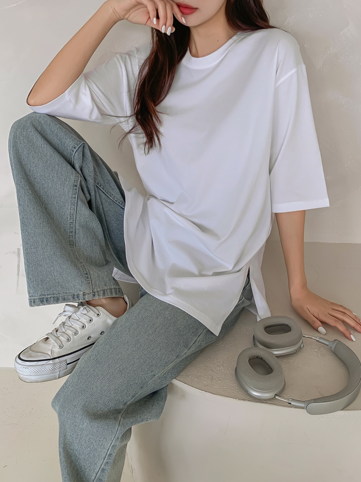 ボクシースリット6分袖Tシャツ | 詳細画像15