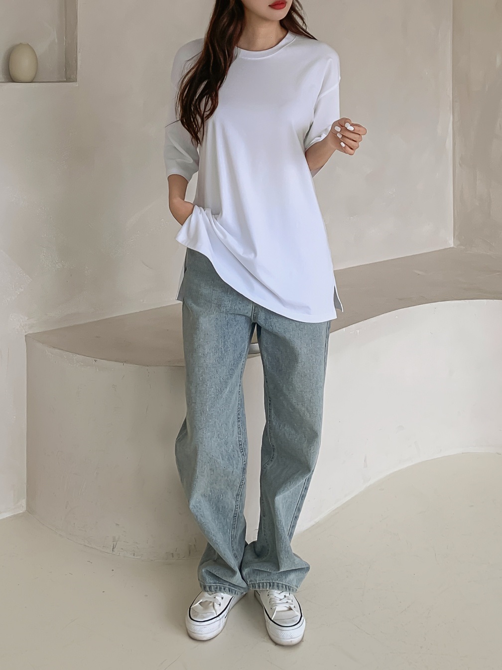 ボクシースリット6分袖Tシャツ | 詳細画像18