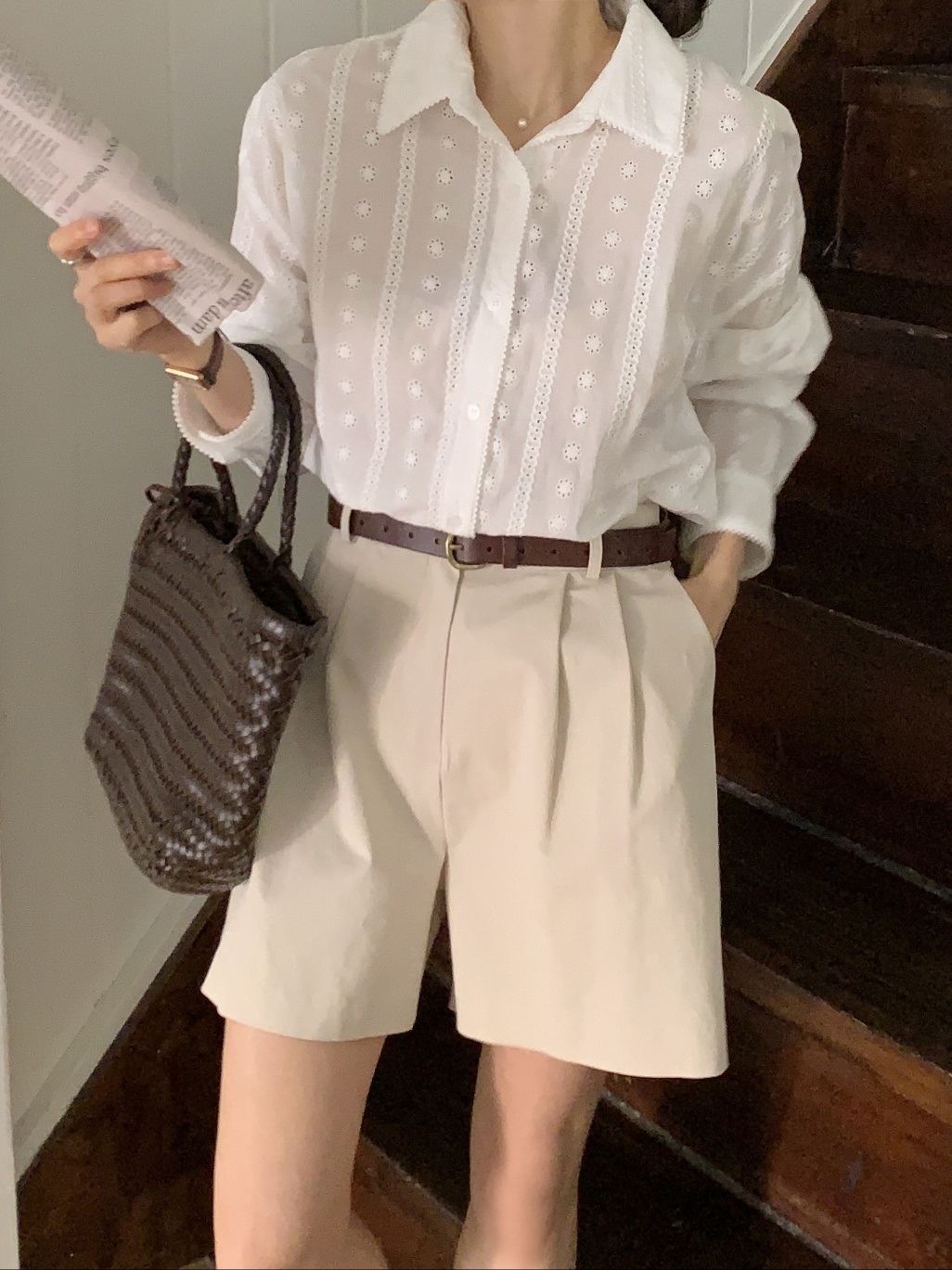 ツータックバックゴムショートパンツ | 詳細画像9