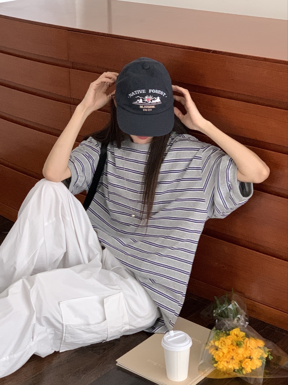 ツートーンボーダーボクシー6分袖Tシャツ | 詳細画像18