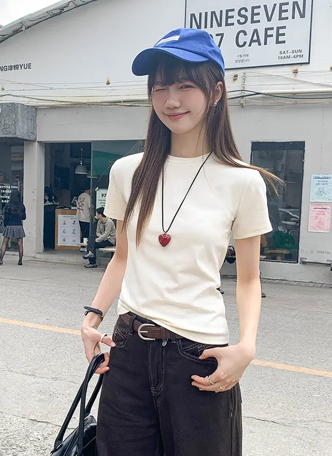 ラウンドネック半袖Tシャツ | 詳細画像1