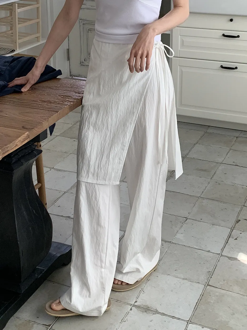 リボンラップスカートレイヤードパンツ | 詳細画像1