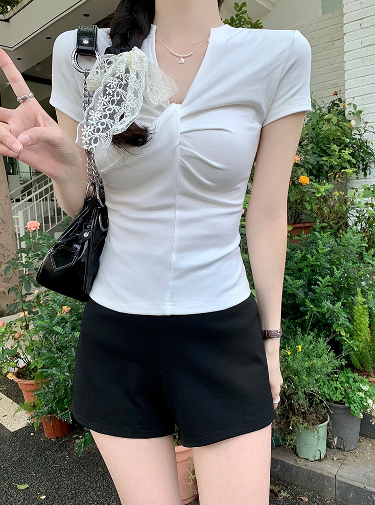 2WAYツイストスリットネック半袖Tシャツ | 詳細画像2