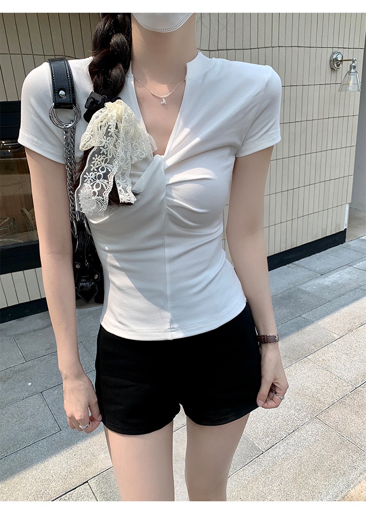 2WAYツイストスリットネック半袖Tシャツ | 詳細画像6