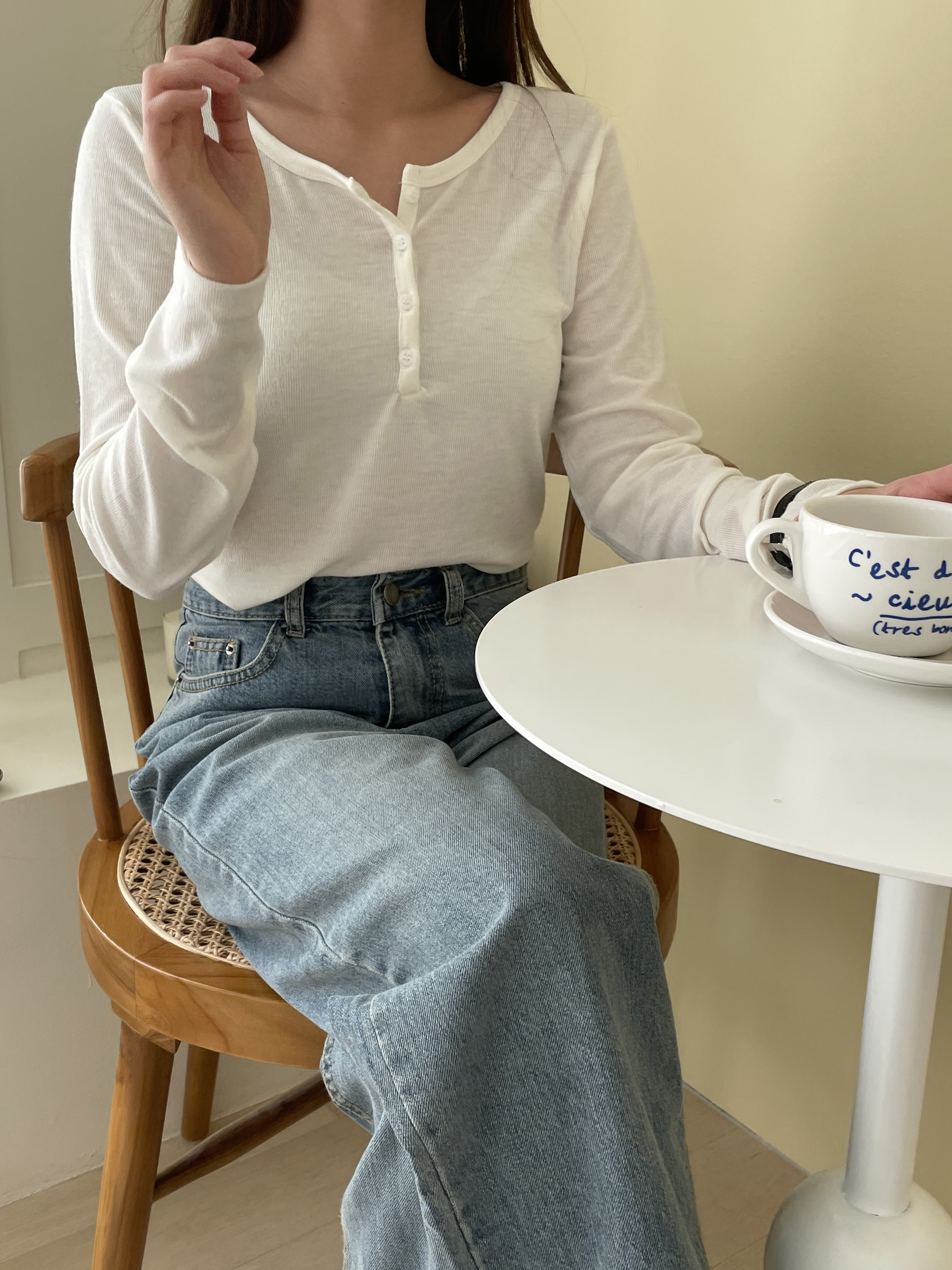 ヘンリーネックリブTシャツ | 詳細画像8