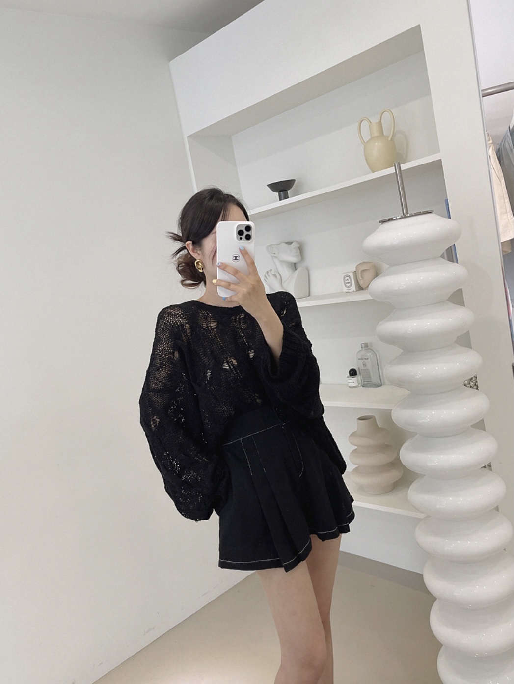 リネンステッチタックツーボタンショートパンツ | 詳細画像18