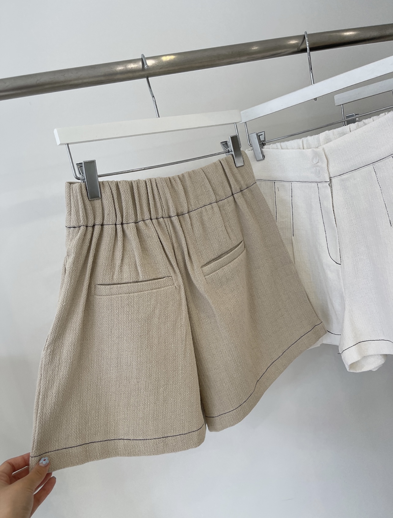 リネンステッチタックツーボタンショートパンツ | 詳細画像21