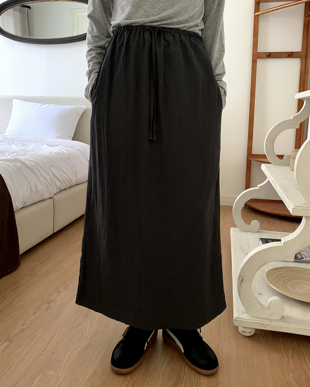 ドロストスリットロングスカート | 詳細画像4