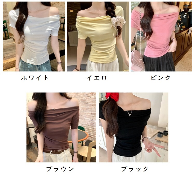 2WAYドレープスリム半袖Tシャツ | 詳細画像2