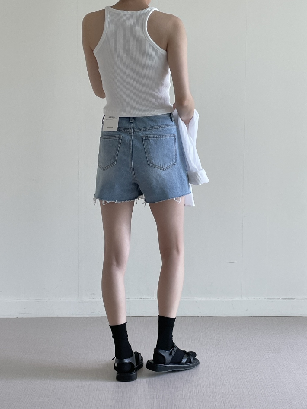 ダメージカットオフショートデニムパンツ | 詳細画像3