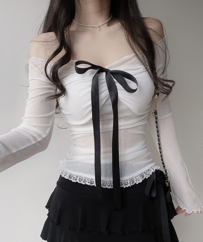リボンメロウレースティアードミニスカート | mirangmirang | 詳細画像6