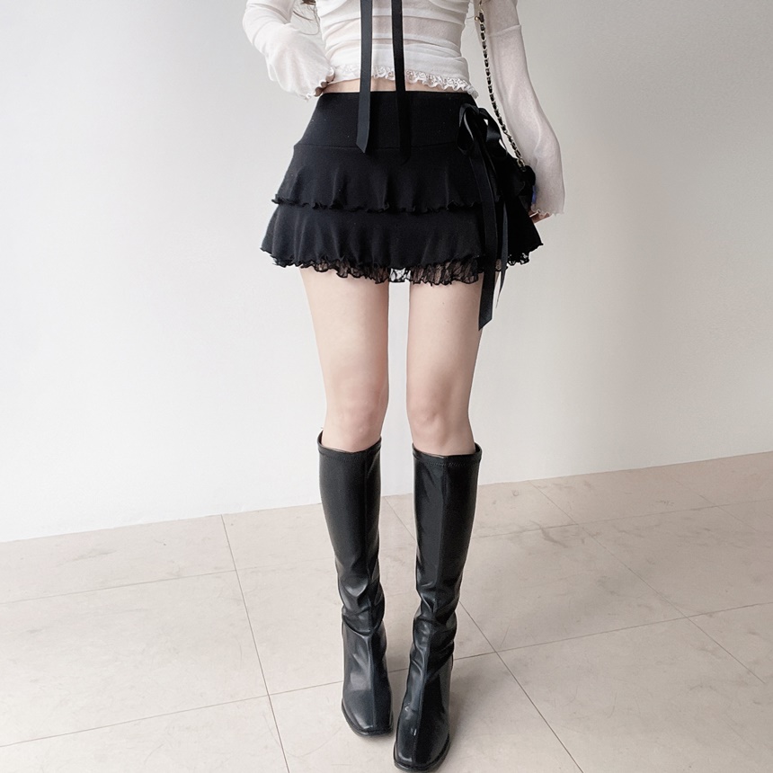リボンメロウレースティアードミニスカート | mirangmirang | 詳細画像15