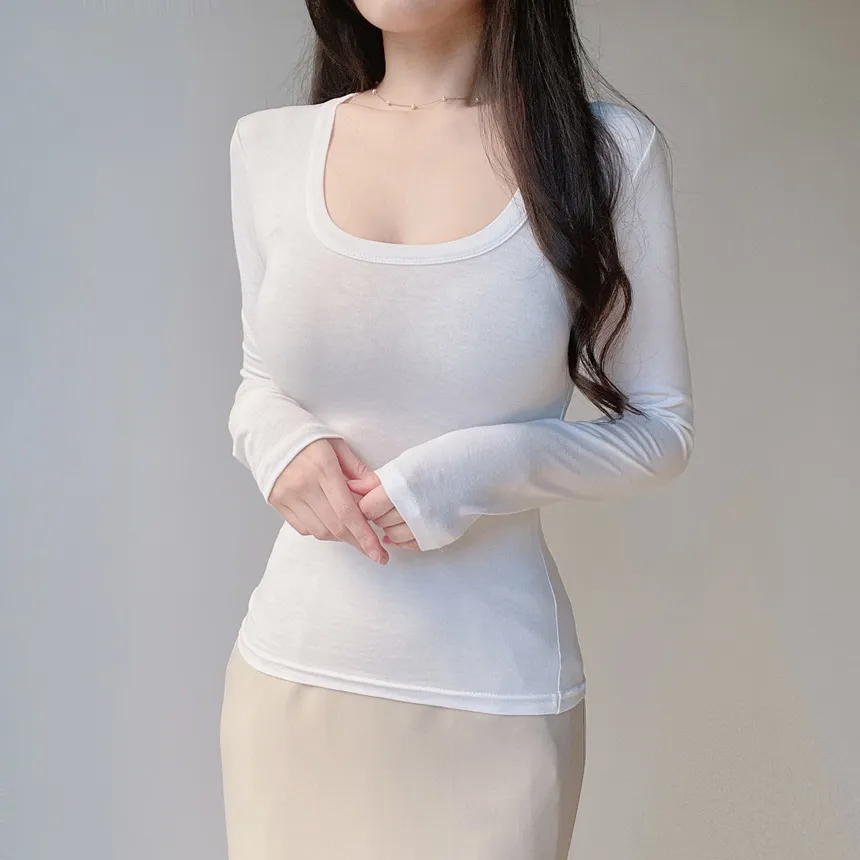 スリムUネックTシャツ | mirangmirang | 詳細画像22