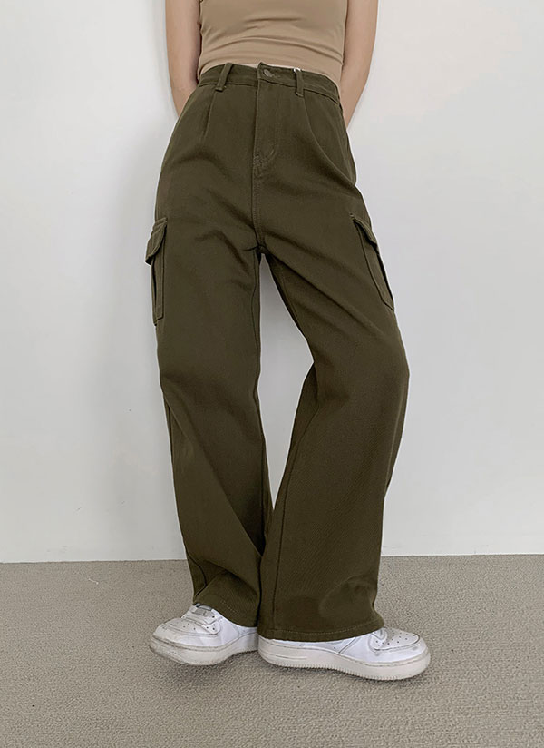 3TYPEストレートワイドカーゴパンツ | レディースファッション通販