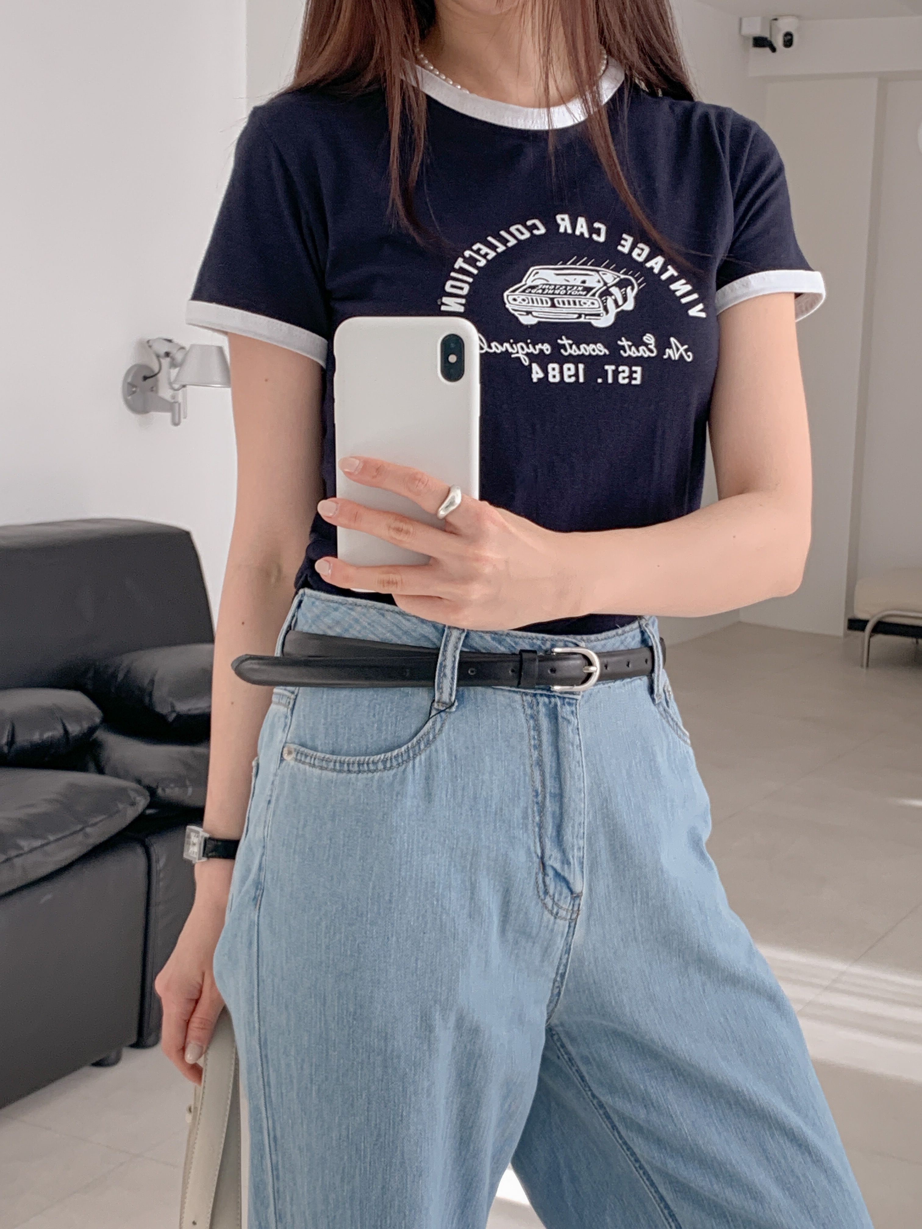 カープリント配色半袖Tシャツ | 詳細画像12