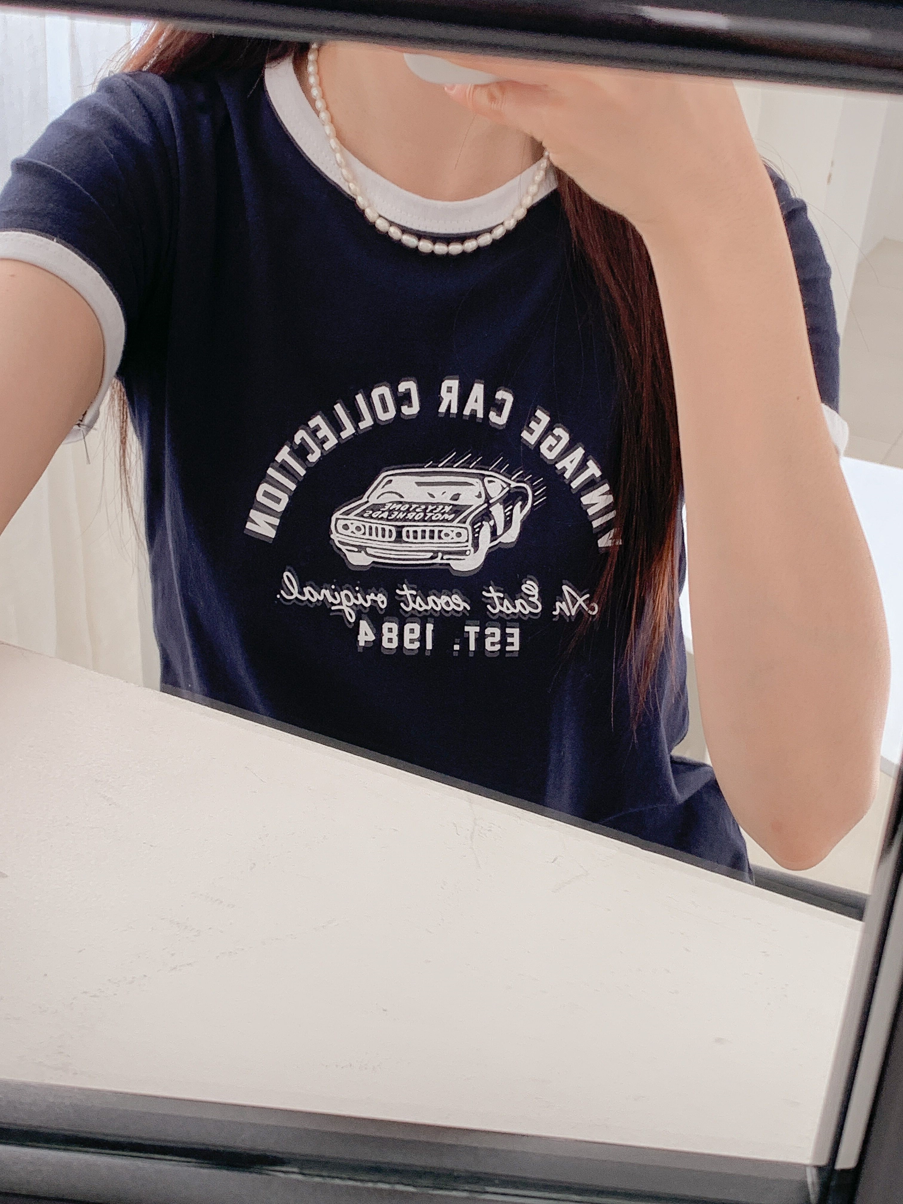 カープリント配色半袖Tシャツ | 詳細画像13