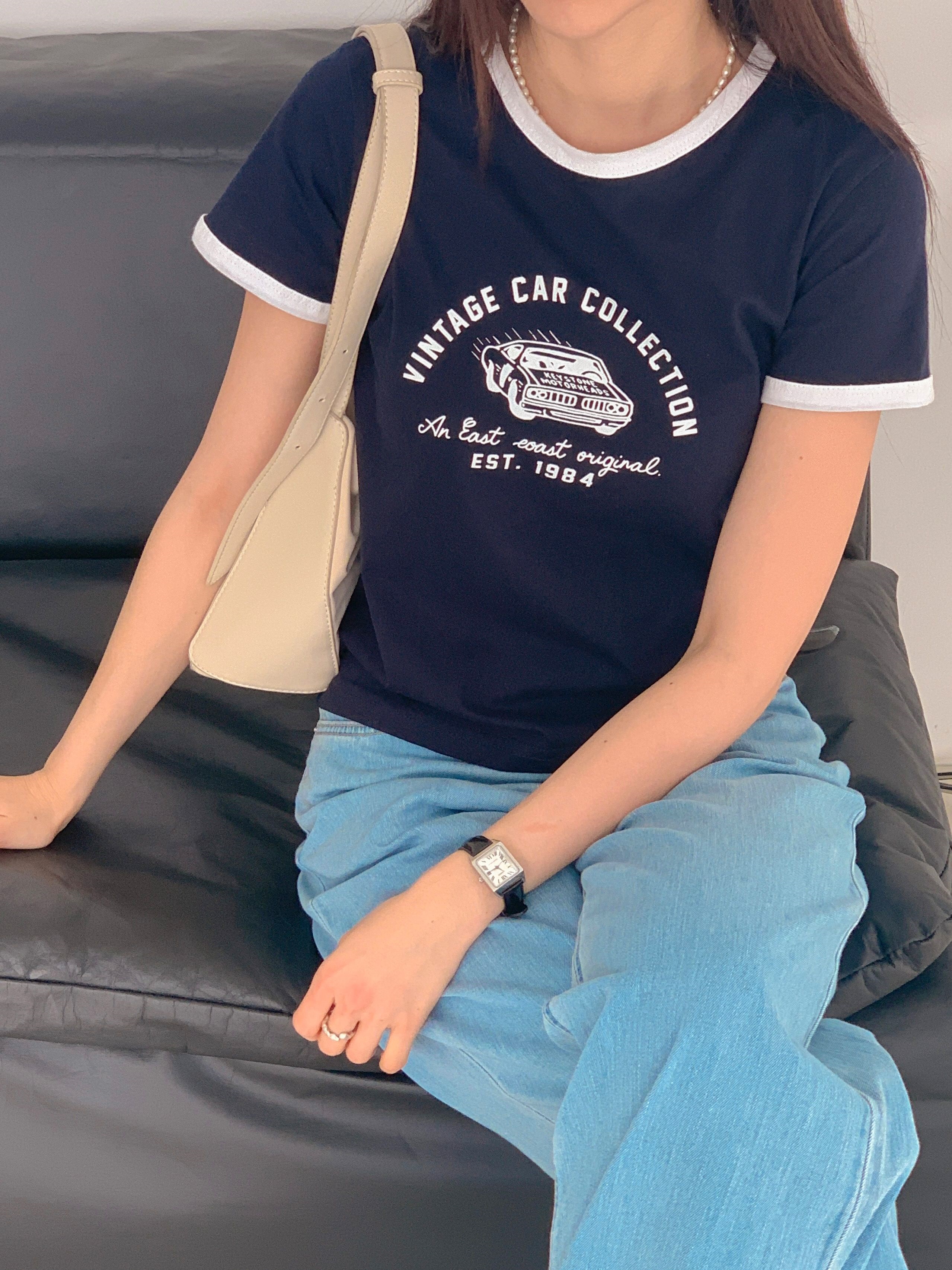 カープリント配色半袖Tシャツ | 詳細画像18