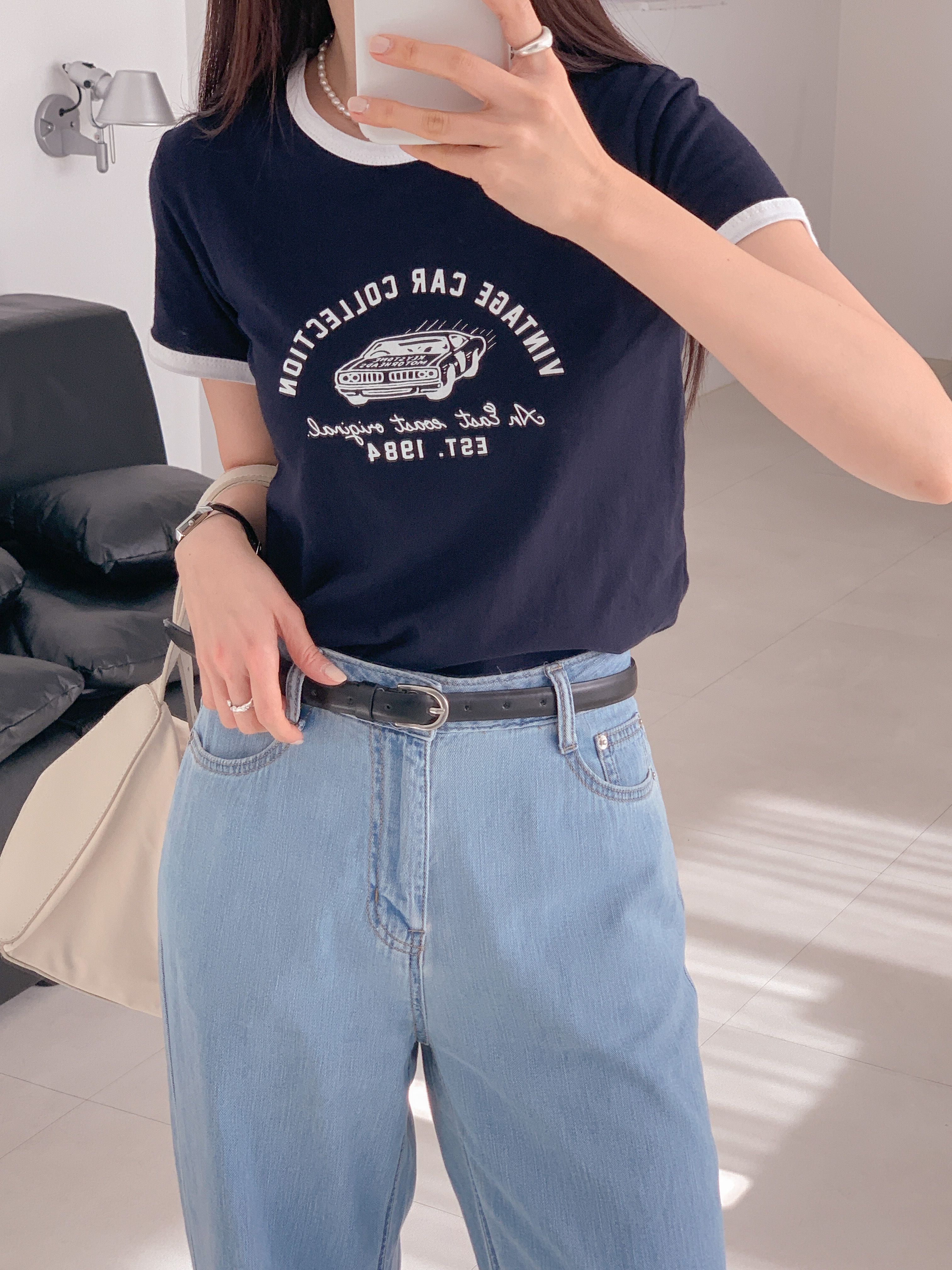 カープリント配色半袖Tシャツ | 詳細画像20