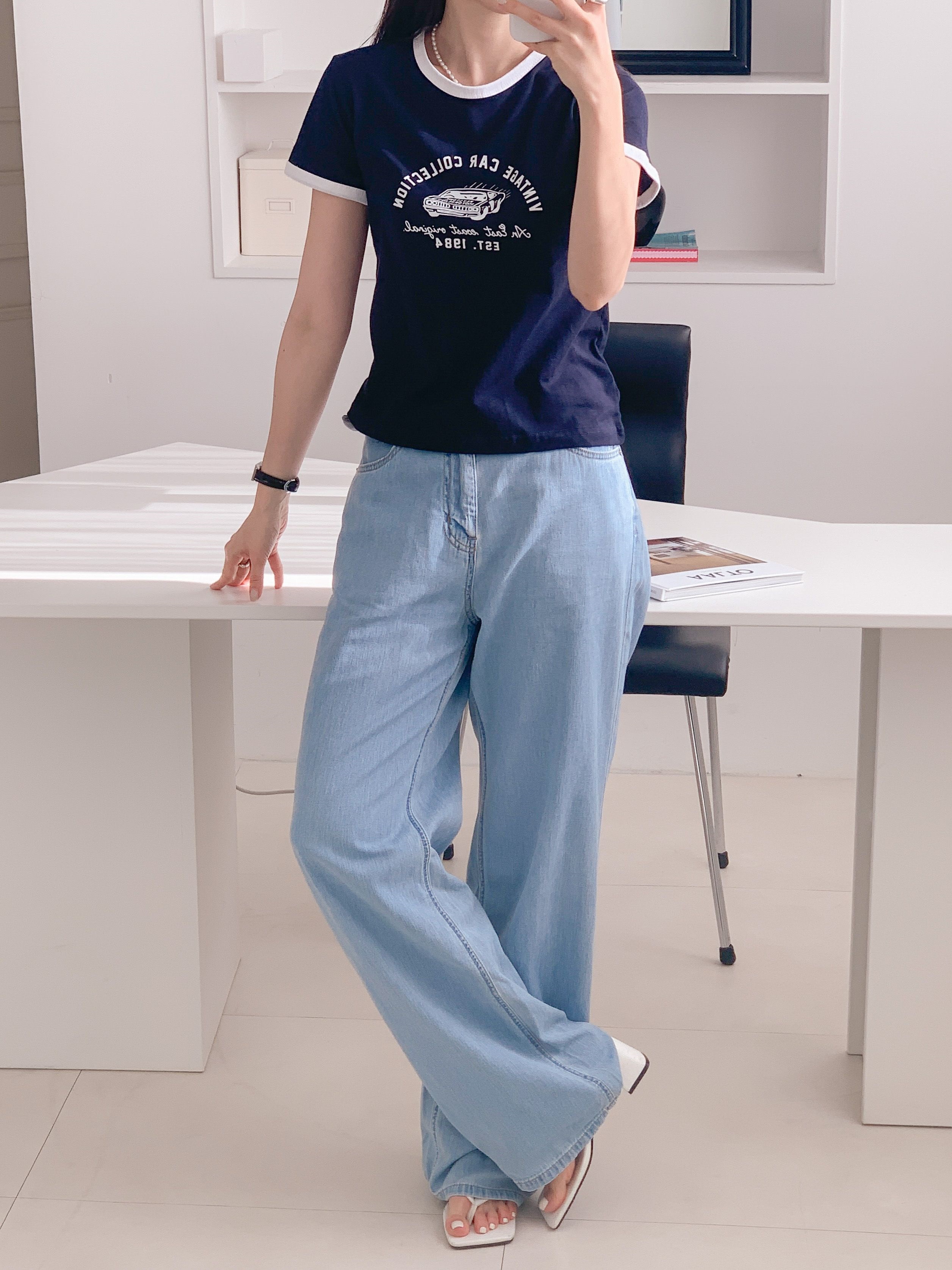 カープリント配色半袖Tシャツ | 詳細画像21