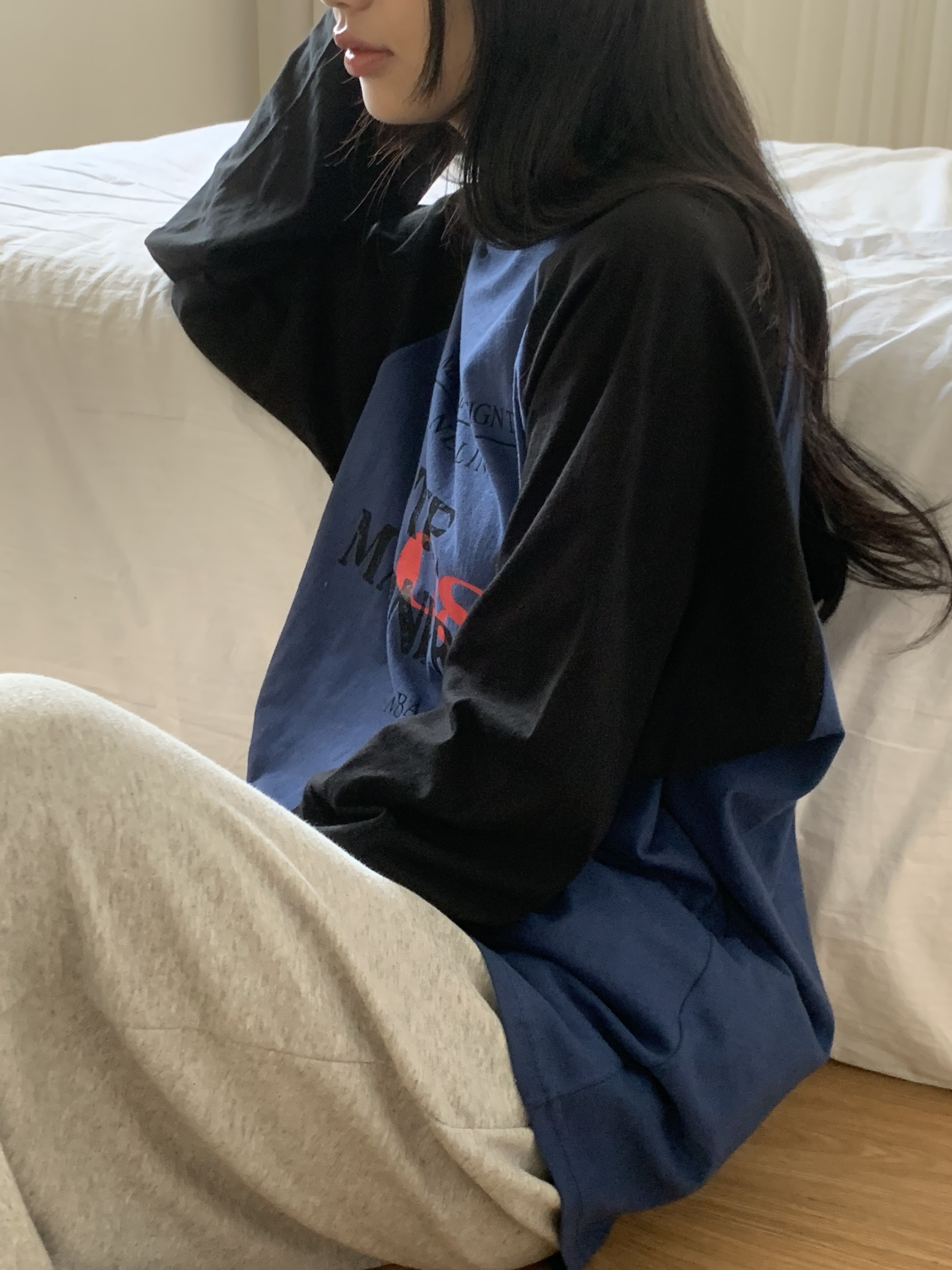 808レタリングラグラン配色Tシャツ | 詳細画像6