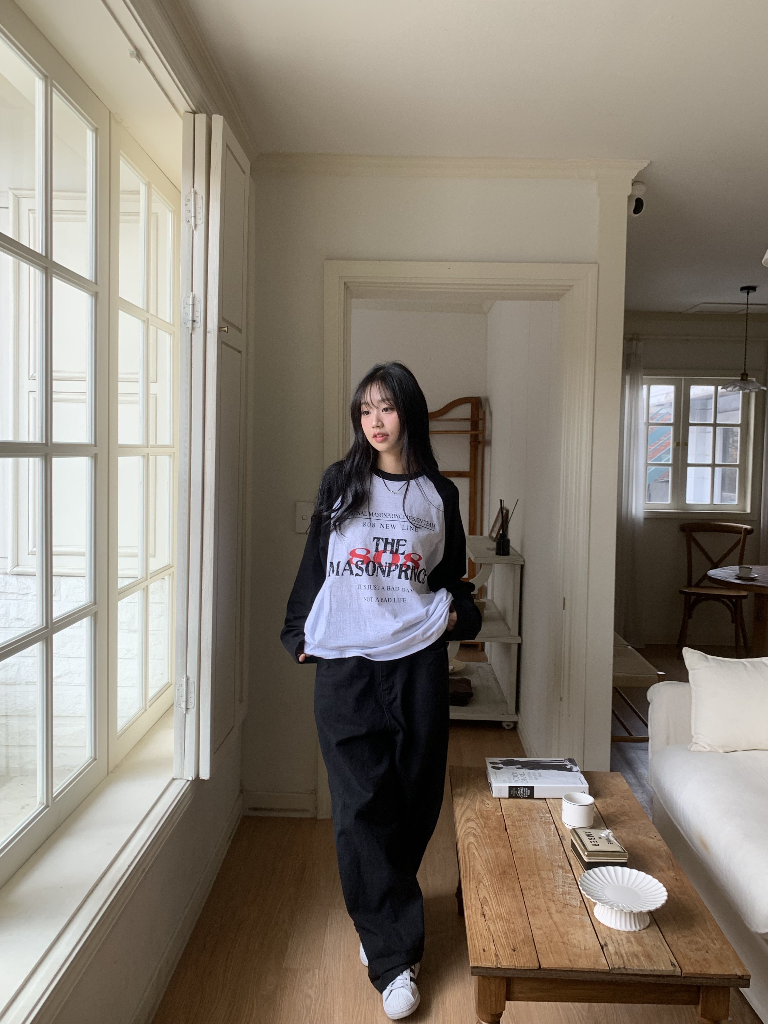 808レタリングラグラン配色Tシャツ | 詳細画像10