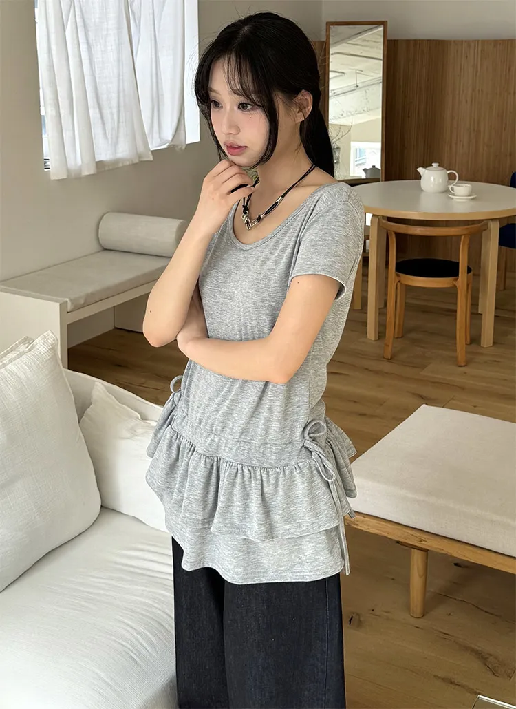 ドロストティアード半袖Tシャツ | 詳細画像1