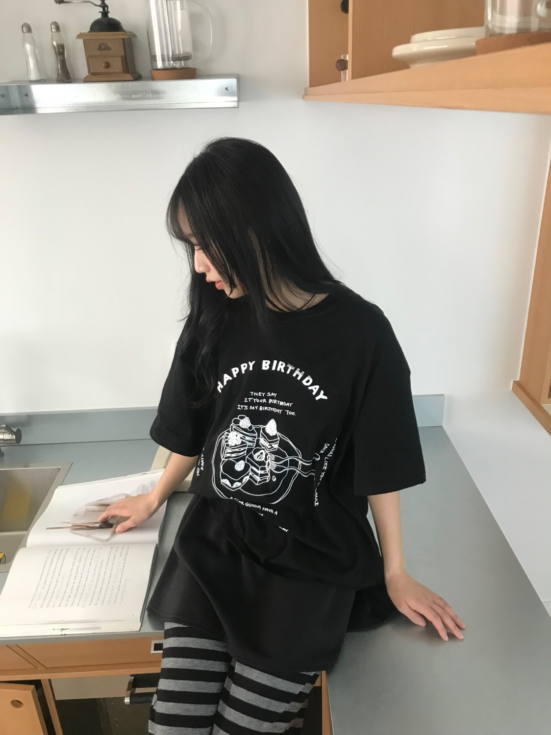 BIRTHDAYプリントボクシー半袖Tシャツ | 詳細画像8