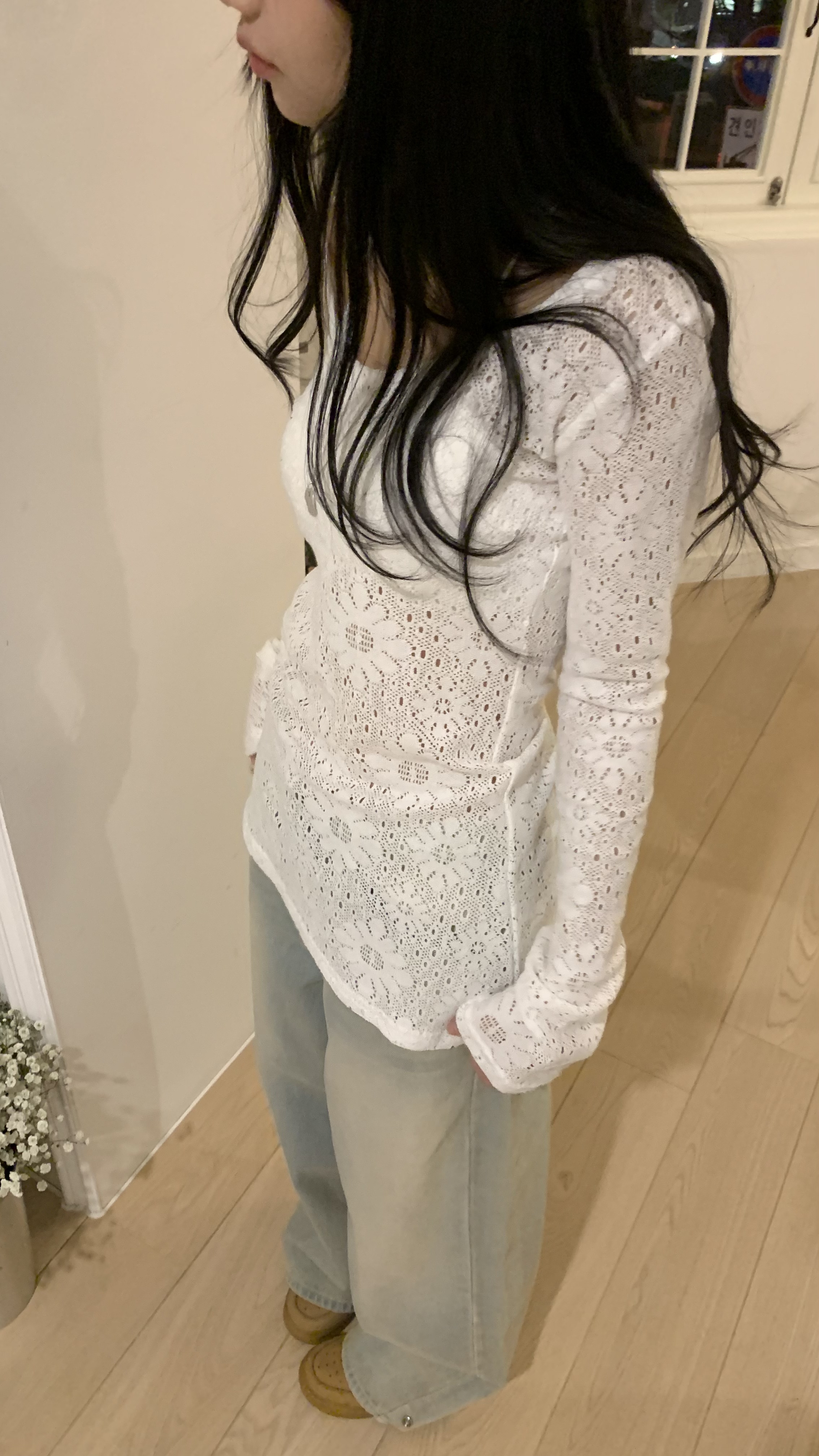 花柄パンチングミニワンピース | 詳細画像4